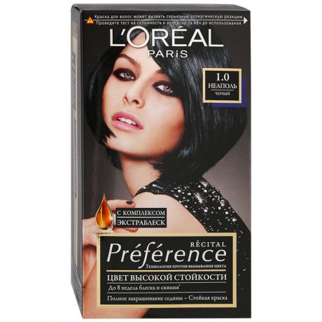 Краска для волос L`Oreal Recital Preference №1 Неаполь черный