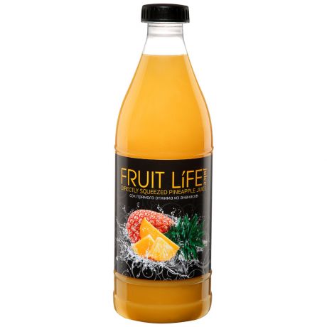 Сок Fruit Life juice пастеризованный прямого отжима из Ананасов, 0,9л