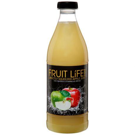 Сок Fruit Life juice прямого отжима из яблок 0,9л ПЭТ