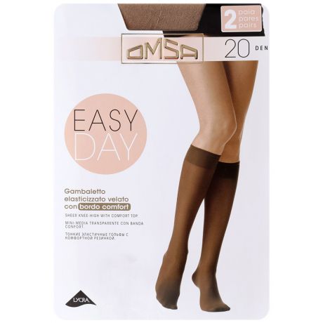 Гольфы Omsa Gambaletto Easy Day daino размер 3-4 20 den 2 пары