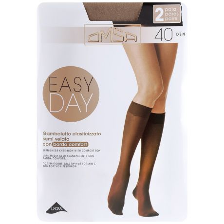 Гольфы Omsa Easy Day Caramello размер 3-4 40 den 2 пары