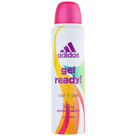 Дезодорант - антиперспирант Adidas Cool & Care get ready! для женщин спрей, 150мл