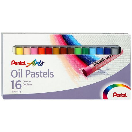 Пастель Pentel масляная в картоне, 16 цветов
