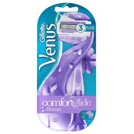 Станок для бритья Gillette Venus Breeze для женщин с 2-мя сменными кассетами