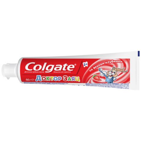 Зубная паста детская Colgate Доктор заяц со вкусом клубники с 2 лет 50 мл