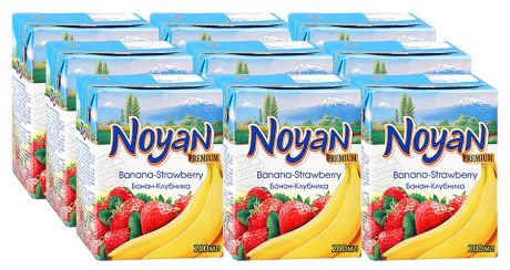 Нектар Noyan банан-клубника Premium 9шт*0,2л