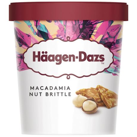 Мороженое Haagen Dazs пломбир ванильный с орехами макадамия 400 г