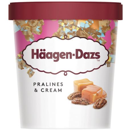 Мороженое Haagen Dazs пломбир ванильный Крем-Пралине 400 г
