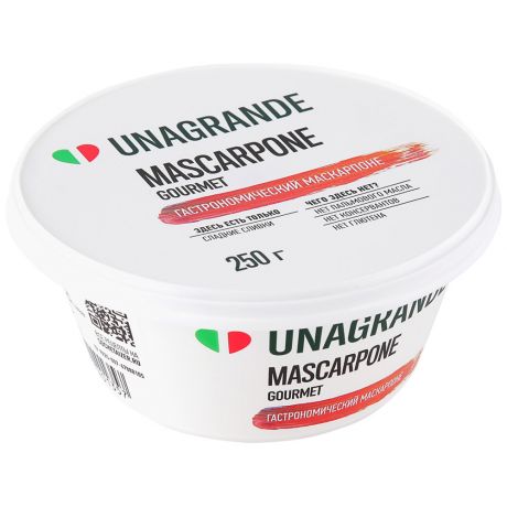 Сыр мягкий Unagrande Mascarpone из свежего молока 80% 250 г