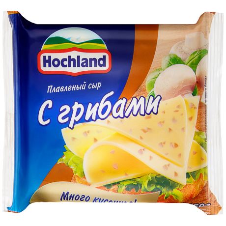 Сыр плавленый Hochland с грибами ломтики 45% 150 г