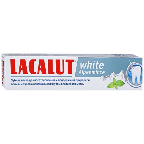 Зубная паста Lacalut White Alpenminze Альпийская мята осветление эмали 75 мл