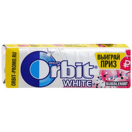 Жевательная резинка Orbit White Бабблминт, 13,6г