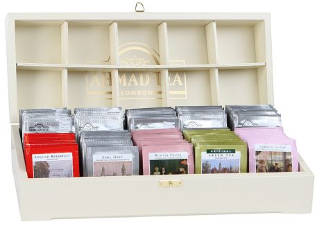 Чай Ahmad Tea Классическая Серебристая Коллекция 100 вкусов по 10 пакетиков