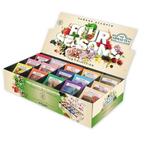 Чай Ahmad Tea Four Seasons Tea Collection Ассорти 15 вкусов по 6 пакетиков по 1.8 г
