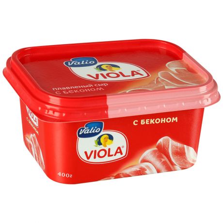 Сыр плавленый Viola Valio с беконом 50% 400 г