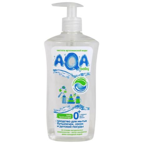 Средство для мытья бутылочек, сосок и детской посуды AQA baby 500 мл