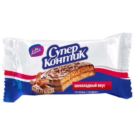 Печенье -сэндвич Konti Супер-Контик шоколадный вкус, 100г
