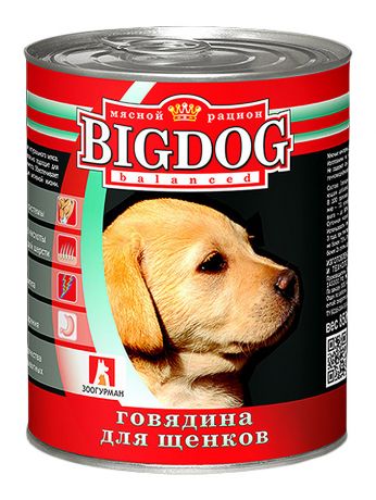 Корм для щенков Зоогурман "Big Dog", 850г ж/б