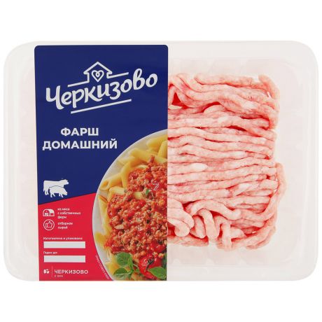 Фарш из свинины и говядины Черкизово домашний охлажденный в лотке 400 г