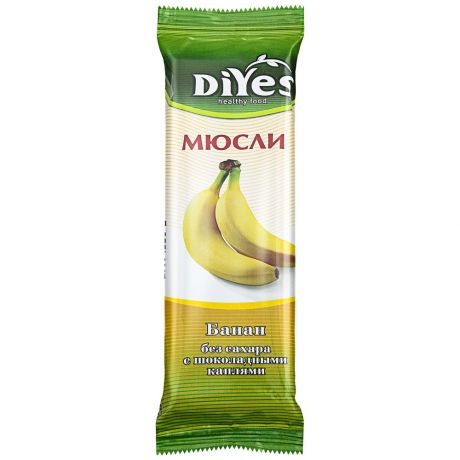 Батончик мюсли "ДиYes" банан с шоколадом без сахара, 25г