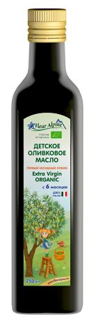 Масло оливковое Fleur Alpine Extra Virgin Organic с 6 месяцев 250 мл