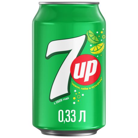 Напиток газированный 7-UP Лимон и Лайм 0.33 л