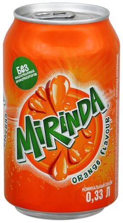 Напиток Mirinda Апельсин, 0,33л ж/б