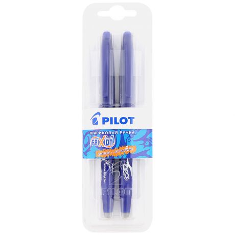 Ручка Pilot шариковая BL-FR7 Frixion, синий, 0,35мм, 2шт