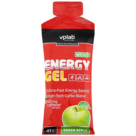 Энергетик VPLab Energy Gel кофеин зеленое яблоко 41г