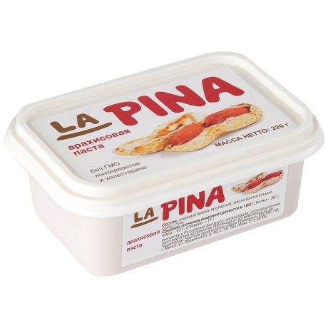Паста арахисовая Lа Pina 53%, 220г