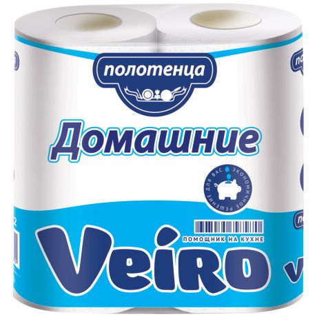 Полотенца бумажные Veiro 2-слойные белые 2 рулона