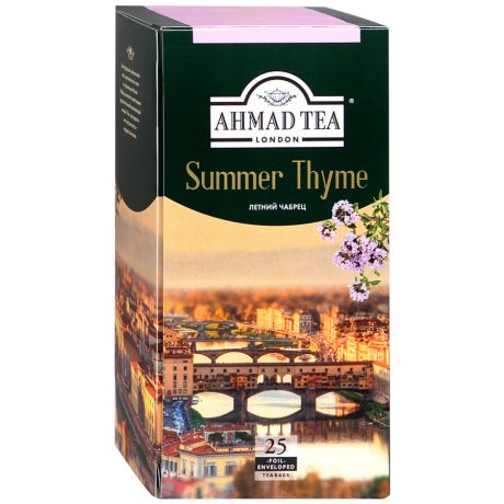 Чай Ahmad Tea Summer Thyme черный листовой 25 пакетиков по 1.8 г