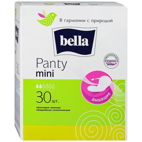 Прокладки ежедневные Bella Panty mini 2 капли 30 штук