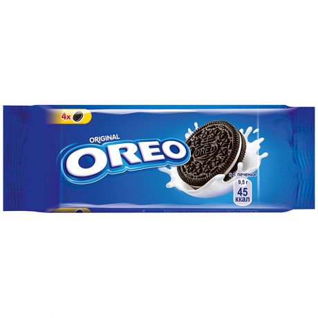 Печенье Oreo с какао и начинкой с ванильным вкусом, 38 г