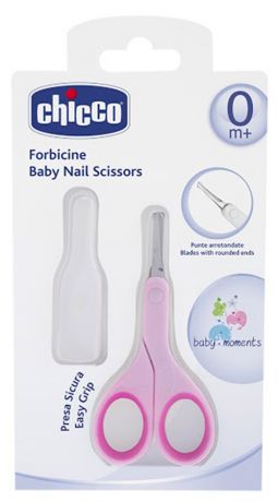 Ножницы детские Chicco розовые 0 месяцев +
