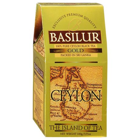 Чай Basilur The Island of Tea Ceylon Gold черный листовой 100 г