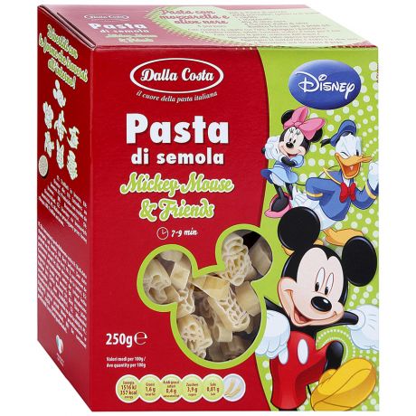 Макаронные изделия Dalla Costa Disney "Микки Маус", 250г