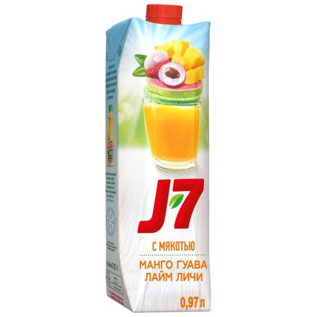 Напиток сокосодержащий J7 Манго-Гуава-Лайм-Личи 0.97 л
