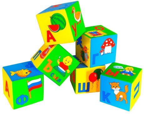 Кубики Мякиши Умная азбука в картинках (8 кубиков)