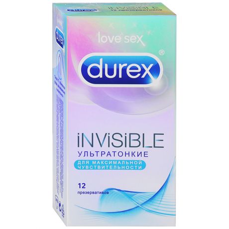 Презервативы Durex Invisible ультратонкие с дополнительной смазкой 12 штук