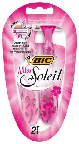 Станки одноразовые BIC Miss Soleil с тремя лезвиями, 2 шт.