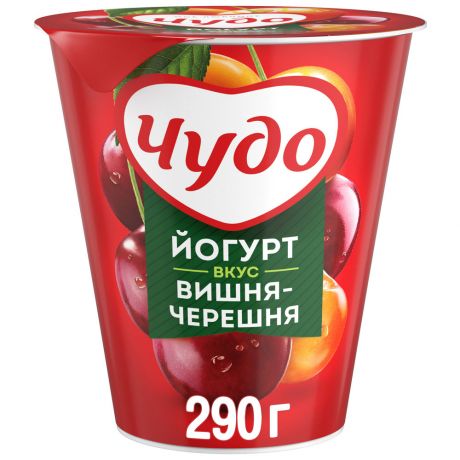 Йогурт Чудо со вкусом вишни черешни 2.5% 290 г
