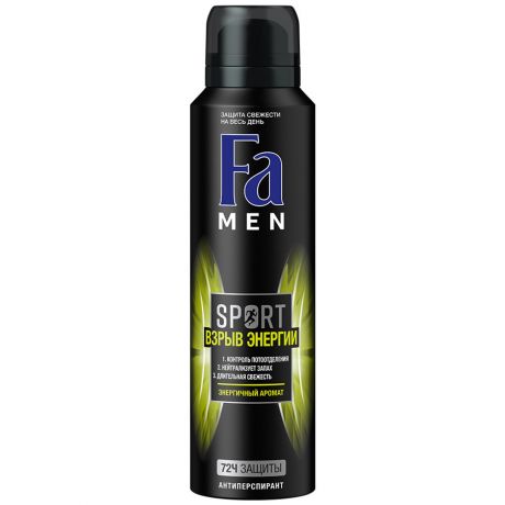 Дезодорант-аэрозоль Fa Men Sport Double Power, 150мл