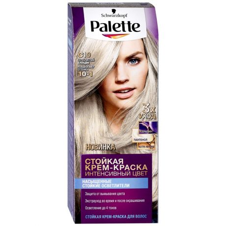 Краска для волос Palette PCC С10 Серебристый блондин 50мл