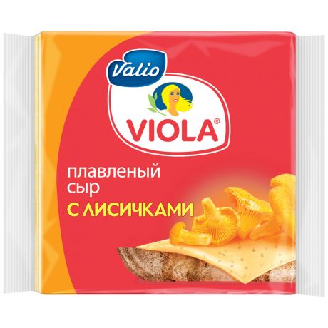 Сыр плавленый Viola с лисичками ломтики 45% 140 г