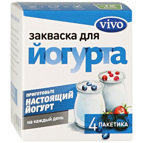 Закваска Vivo Йогурт 4 штуки по 0.5 г