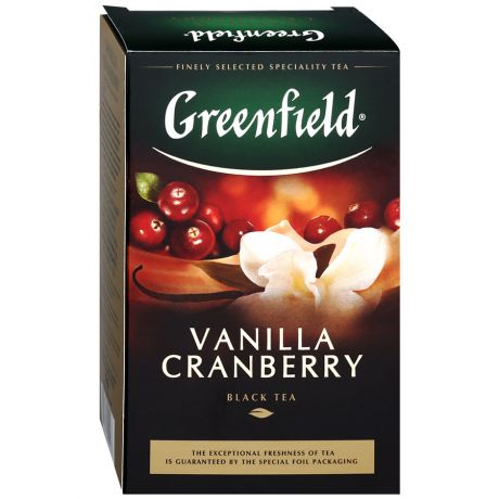 Чай Greenfield Vanilla Cranberry черный листовой с ароматом клюквы и ванили 100 г