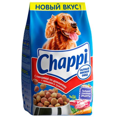 Сухой корм для собак Chappi с говядиной по-домашнему с овощами и травами 2,5 кг