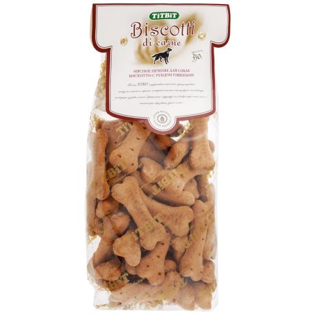 Печенье для собак Titbit Бискотти с рубцом говяжьим, 350г