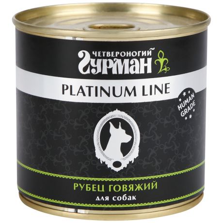 Корм для собак Четвероногий Гурман Platinum Line, рубец в желе, 240г ж/б